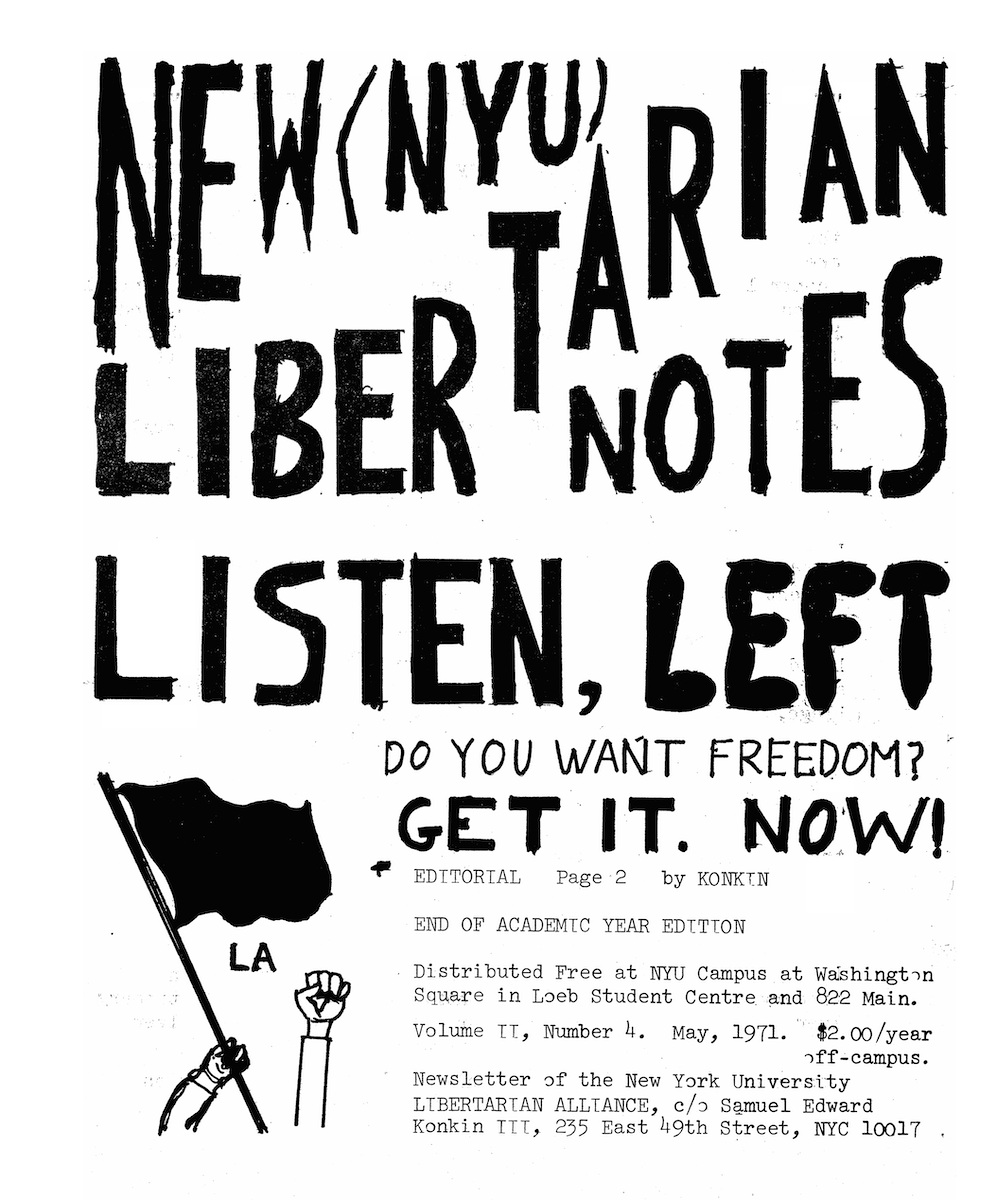 Cover of New Libertarian Notes Volume 2 Number 4
