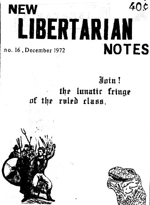 Cover of New Libertarian Notes Volume 2 Number 16