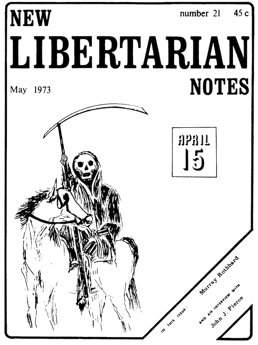 Cover of New Libertarian Notes Volume 2 Number 21