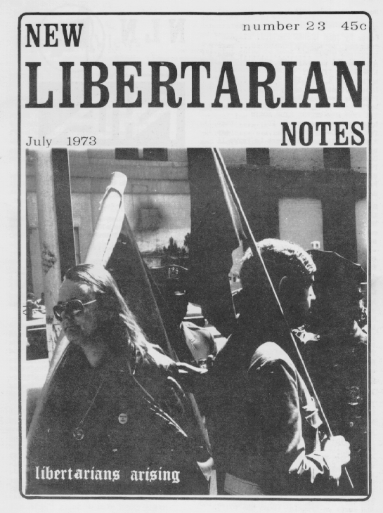 Cover of New Libertarian Notes Volume 2 Number 23