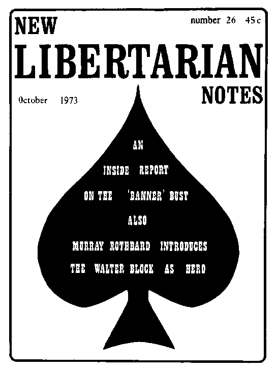 Cover of New Libertarian Notes Volume 2 Number 26