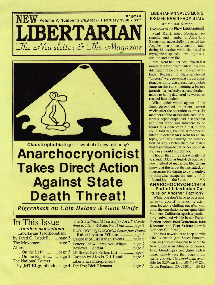Cover of New Libertarian: The Newsletter Volume 5 Number 2