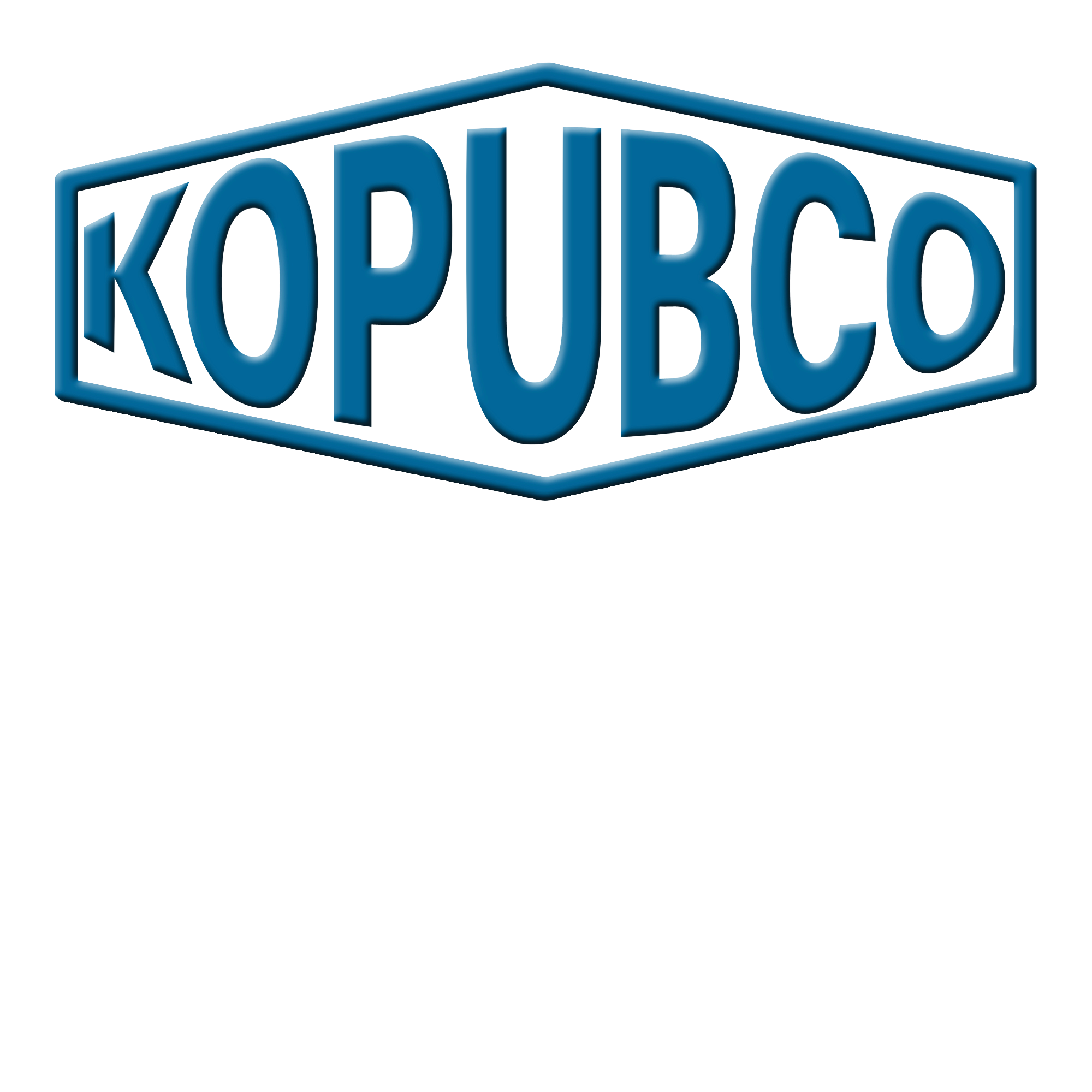 Blue, and white image of the KoPubCo logo